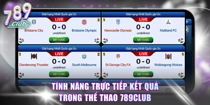 Tính năng trực tiếp kết quả trong thể thao 789Club